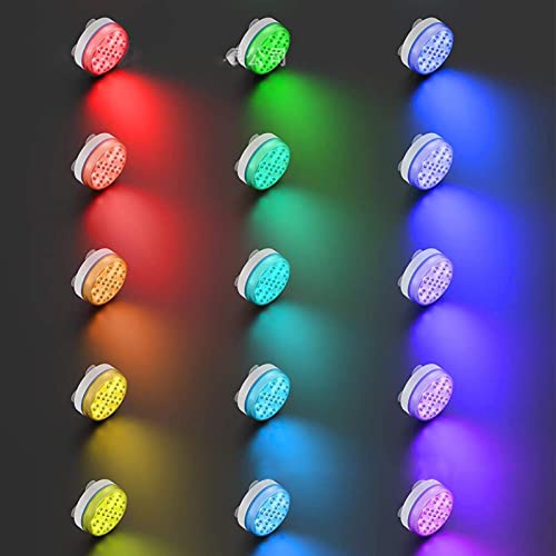 Luzes de piscina, luz de chuveiro à prova d'água, luzes de lago de 16 cores com controle remoto de