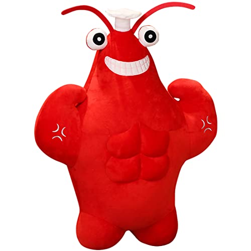 ELAINREN Big Muscle Lobster Stuffed Crab Toy Pillow/19.6''