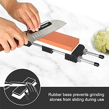 Koja Stainless Steel Whetstone Holder, Non-Slip, Fits 6-8.5 in Stones