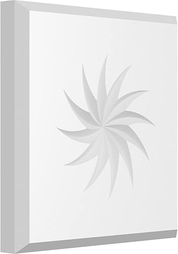 Vista 25 de Ekena Millwork ROSP050X050X050SDG13 Roseta espiral estándar Sedgwick con borde biselado, 5 pulgadas de ancho x 5 pulgadas de alto x 1/2 "P