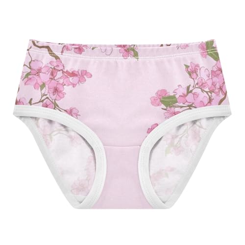 Funny Girls Underwear Toddlers 2t Cotton Panties Little Girl Delicate Pink Cherry Blossoms Kids Undies Briefs - Main Image