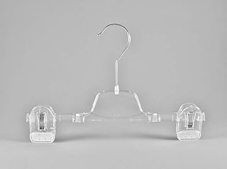  Clipbügel für Kinder, Hosenbügel aus Kunststoff, 28cm, transparent, KL1-28c, NEU, 300 Stück
