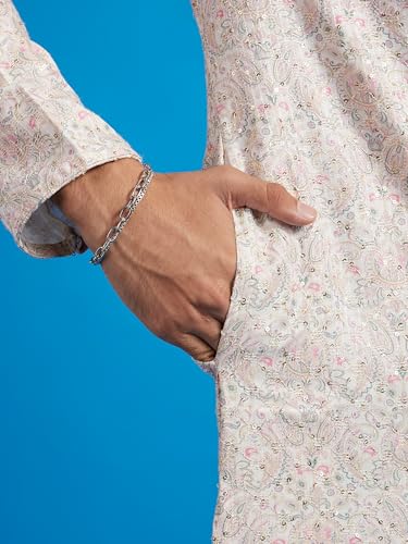 Image of DIWAS BY MANYAVAR Men's Cotton Blend Printed|Sequined Kurta (1pc)