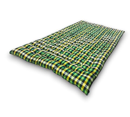 Image of ATOOTFUSION Large Soft Cotton Mattress | Foldable Lightweight Sleeping Mattress | Ideal for Guest Use and Hostels | Multicolor Super Queen Gadda (78x60 Inches)
