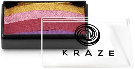 Kraze FX Dome Stroke - Anthem (25 gm), Professional 1-Stroke Split Cake, Hypoallergenic, Non-Toxic, Water Activated Face & Body Painting Makeup Supplies for Sensitive Skin, Kid Safe, Adults