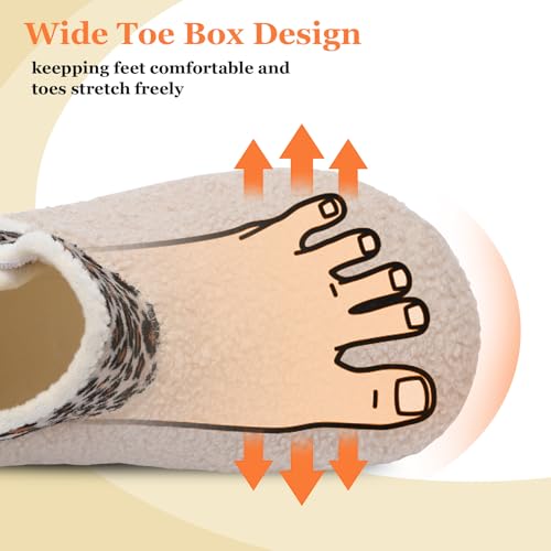 Spesoul Womens Mens Slipper Boots Fuzzy House Slippers Non Slip Slipper Socks Adjustable Bootie Slippers for Indoor and Outdoor3