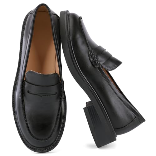 Image of Loafers for Women, Classic Penny Slip On Flat Dress Shoes