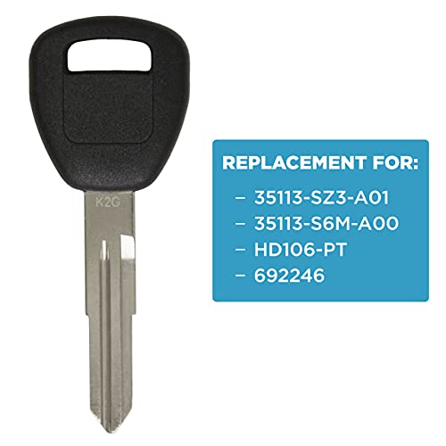 Keyless2Go Replacement for New Uncut Transponder Ignition ID 13 Chip Car Key HD106 (2 Pack)
