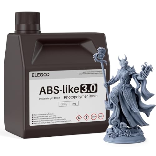 ELEGOO ABS-Like 3D Printer Resin 3.0, 405nm UV-Curing Photopolymer...