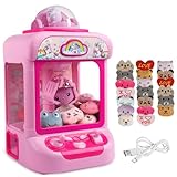 TingingYuli Claw Machine for Kids,Unicorn Mini Vending Machines Candy Grabber Prize Dispenser Toys for Girls,Electronic Arcade Game with 20 Mini Plush Toys for Christmas Easter Birthday Gifts