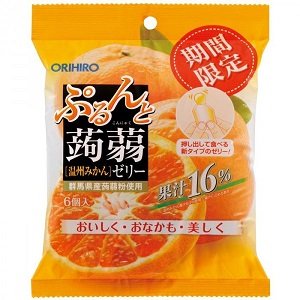 オリヒロ ぷるんと蒟蒻ゼリー パウチ 温州みかん 20g×6個