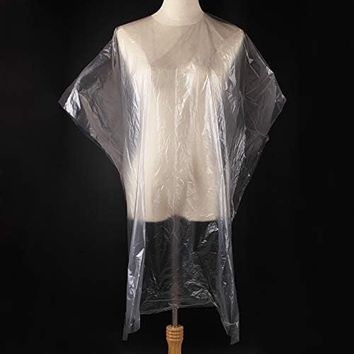 50Pcs Disposable Waterproof Hair Salon Capes Hair Coloring Cape Haircut Apron Shampoo Cape Barber Tools Hair Salon Cutting Cape Barber Hairdressing Cape