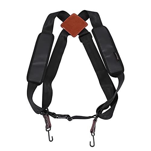 Generic Djembe Shoulder Strap Adjustable African Hand Drum Belt Cotton Padded Shoulder Percussion Instruments Shoulder Harness for Snare Drum Accessories Black