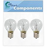 3-Pack 8206443 Light Bulb Replacement for Whirlpool & Kenmore/Sears Microwaves - Compatible with...