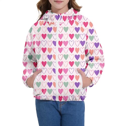 American Trends Girls Rain Jacket Lightweight Waterproof Raincoat for Girls Kids Rain Coat Windbreaker Jacket Size 4-10 Years3