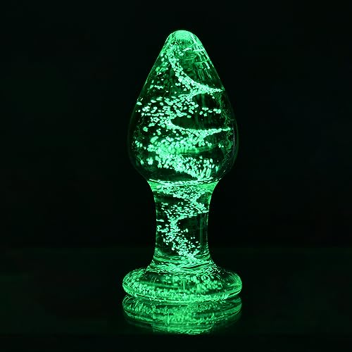Leuchtender Glas Dildo,Klein Anal Plug Buttplug Analsexspielzeug für Frauen Männer