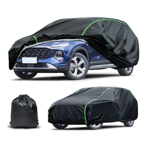 LJKryptovolaris Waterproof Car Cover Compatible with Journey/Passport/Santa Fe/Wrangler 4-Door/Grand Cherokee/Sorento/4Runner All-Weather Protection, 189"-193" SUV PEVA Car Cover with Zipper Door by LJKryptovolaris - Used condition - US$39.49