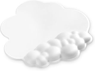 Attack Shark Cloud Mouse Pad with Wrist Rest Support,Ergonomic Mouse Mat,Non-Slip Base for Comfortable and Precise Control, Gaming Pad with Smooth Surface for Typing/Gaming Desk Accessories-White