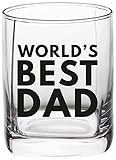 Vaso de whisky para el día del padre en caja de regalo I vasos de whisky reutilizables I día cumpleaños vaso para whisky (mejor papá del mundo)