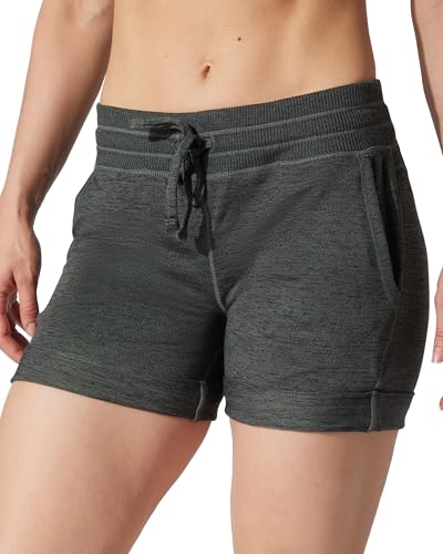 Image of 90 Degree By Reflex Soft Comfy Activewear Lounge Shorts with Pockets and Drawstring for Women