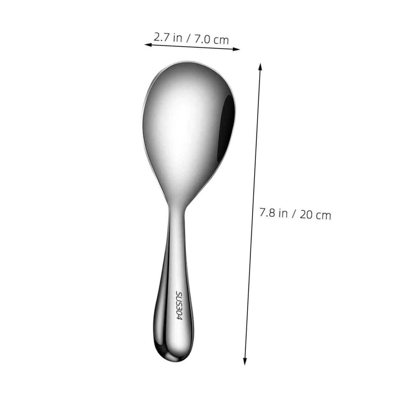 Cabilock Stainless Steel Rice Spoon Kitchen Utensils for Home Hotel and Restaurant Use Comfortable Long Handle Scratch Resistant Easy to Clean for Serving Soups and Meals