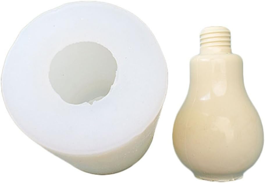 Bulb-Shape Candle Mold Non-Stick Easy to De-Mold for Making Candle Plaster Ornaments Cake Fondant Decorations Chocolate