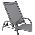 Dehner Gartenliege Chicago Aluminium Grau