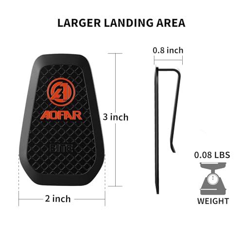 AOFAR Golf Bag Metal Landing Pad, Rangefinder Bite Clip for Magnetic Golf Towel, Golf Rangefinder, Magnetic Golf Accessories and Easy to Install on The Golf Bag or Belt - Image 3