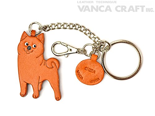 Shiba Inu en cuir véritable fait main au Japon par VANCA pour vos clés