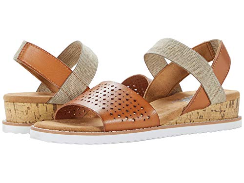 Image of Skechers Women's Desert Kiss-Stretch Quarter Strap Sandal Flat