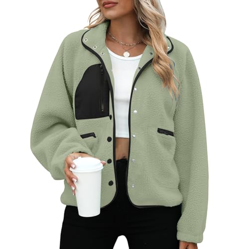 for Women Winter Fall Long Sleeve Fleece Lined Sherpa Hooded Basic Jacket Outfit Women 2025 Trendy Y2K2