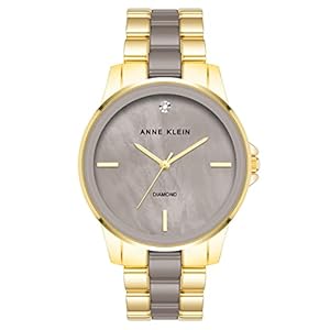 Anne Klein Women’s Genuine Diamond Dial Ceramic Bracelet Watch, AK/4120