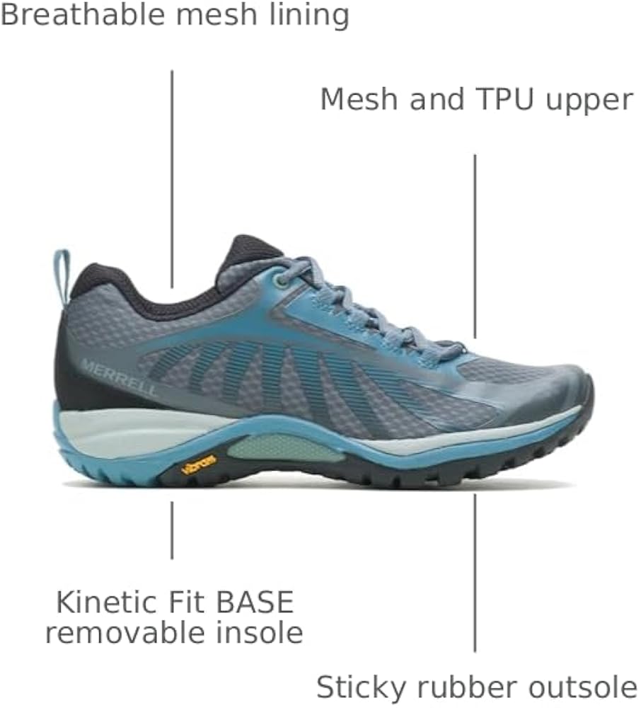 Amazon.com | Merrell womens Siren Edge 3 Hiking Shoe, Rock