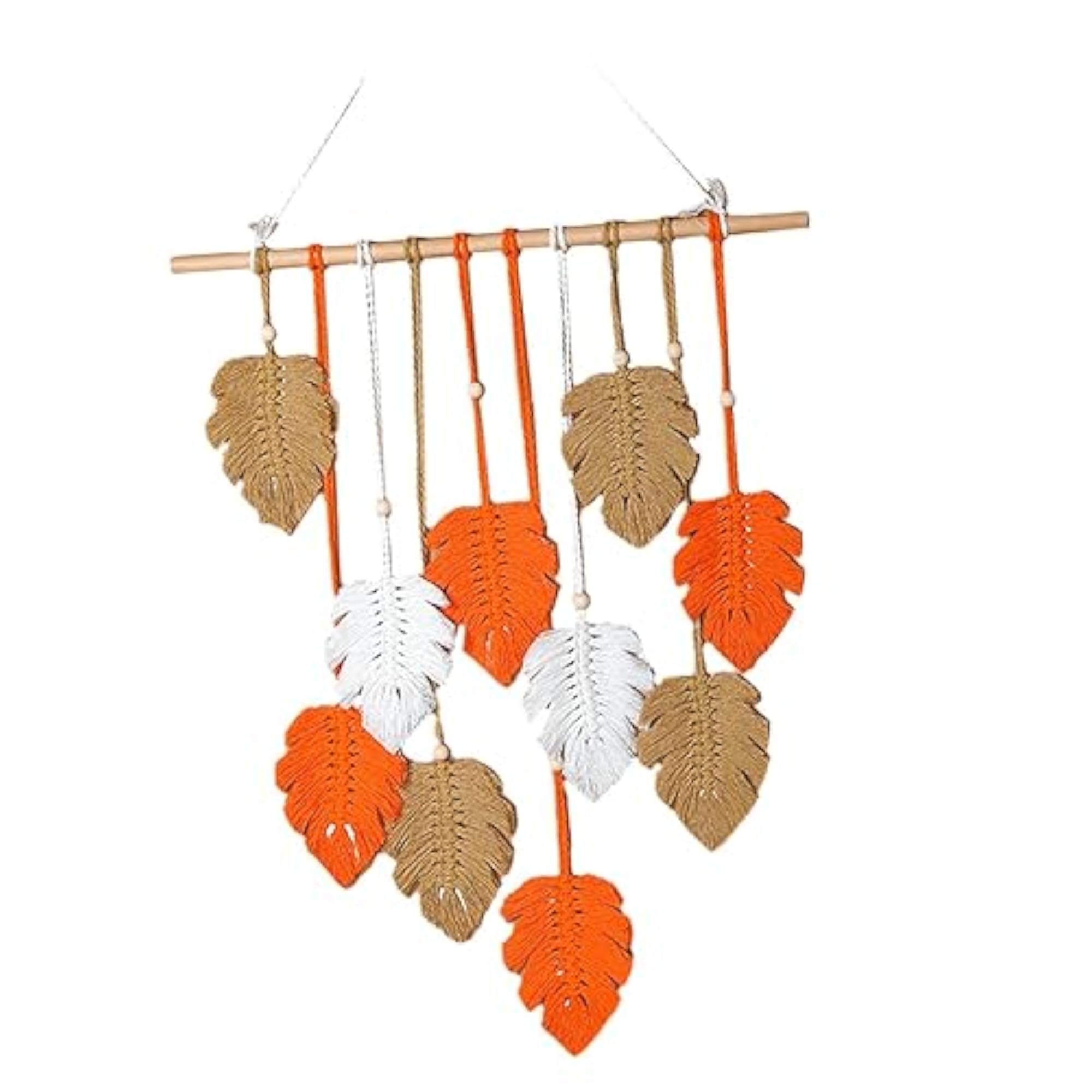 Leaves Macrame Wall Hanging Boho Leaf Tassels