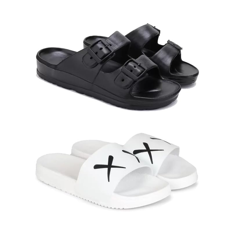 WINGSCRAFT Lightweight,Classic Slider || Sandals with Clogs for Men-Combo(2)-3115-3029-8 White(COMBO(2)-3115-3029-8_BZ)-image-18
