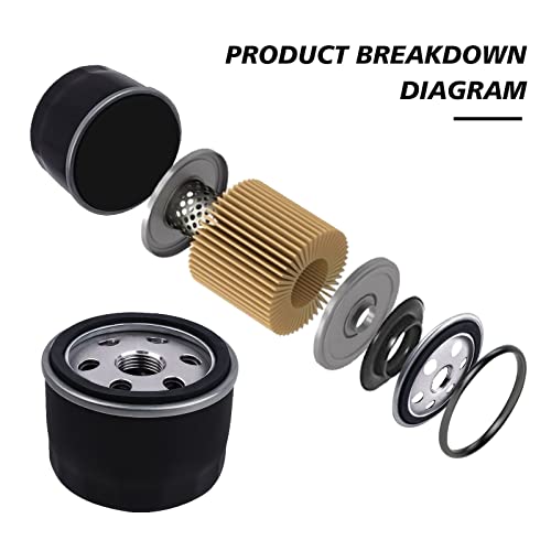 LOCOPOW Oil Filter Change for Briggs & Stratton 4049 4049H 4154 492056 5049 5049H 5049K 5076 Kawasaki 49065-7007 49065-2057 490007 65-20. 76 49065-2077 - Image 4