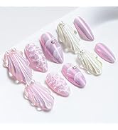 Sun&Beam Nails Handgefertigte Nagelspitzen Mittel Lang Mandelförmig Nägel zum Aufkleben in Lila -...