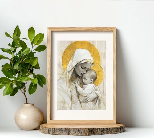 Déco chrétienne Enfant Jésus 30x40cm - Cadeau idéal de baptême