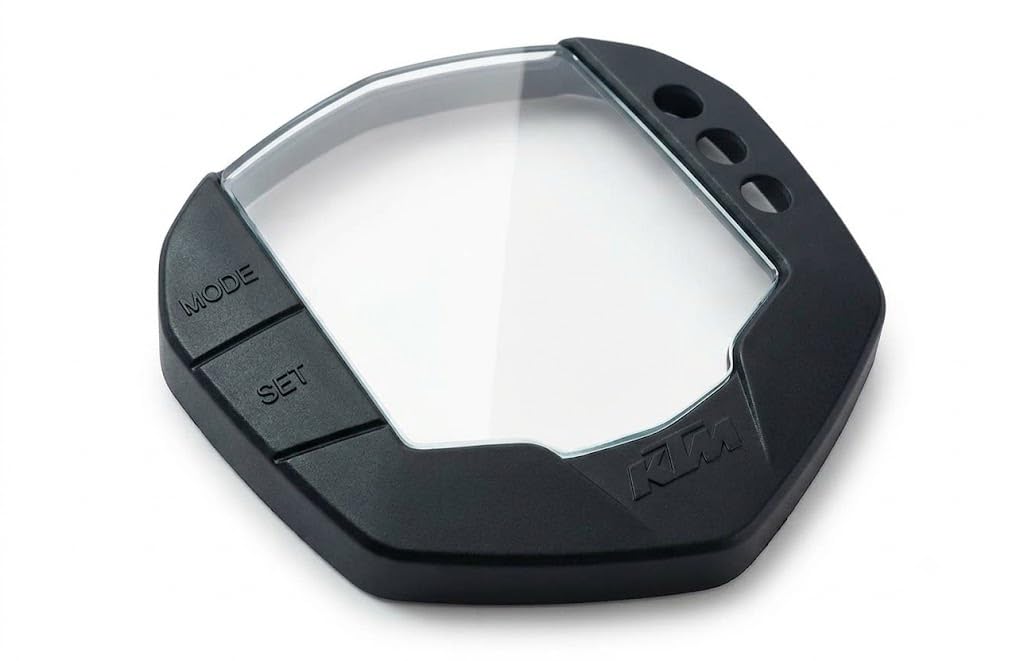 AAI JI Speedometer Top Cover for KTM Duke 125/200/390 RC 125/200/390 Black | BS3 Compatible, Mode & Set Buttons, Clear Lens Window, Instrument Cluster Part, Durable Black Finish-image-1