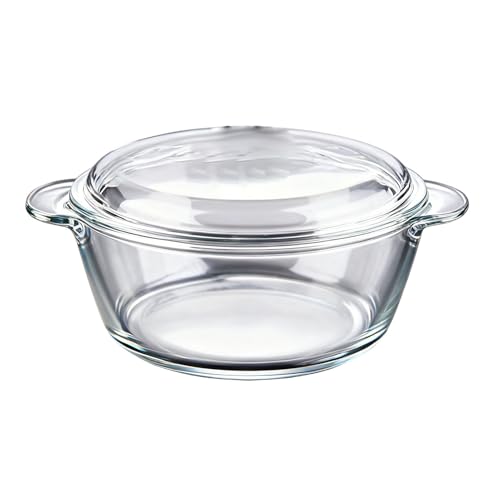 Qcwwy Cocottes pour Four Cocottes pour Four avec Couvercles Ustensiles de Cuisson en Verre borosilicaté trempé pour avec Couvercles Ustensiles de Cuisson en Verre Borosilicate trempé avec Poignées