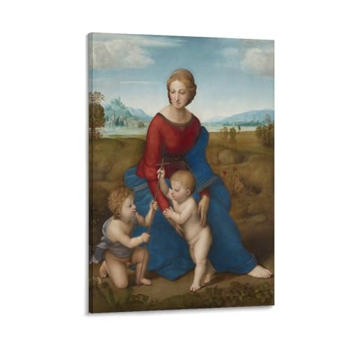 Toile de la Madonna de la prairie Raphaël aux finitions muséales 20x30