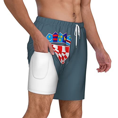 Short de bain Croatie homme avec doublure de compression intégrée