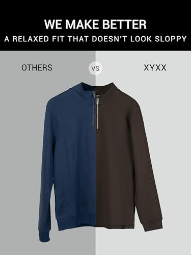 Image of XYXX IntelliSmooth Pulse Relaxed Fit Half-Zip Sweatshirt For Men