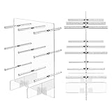 VREASK Clear Bubble Acrylic Donut Wall - Double Side Doughnut Peg Board Display for Dessert Table, Reusable Pretzel Bagel Rack Tower Holder with 18 Pegs Hold 36Donuts