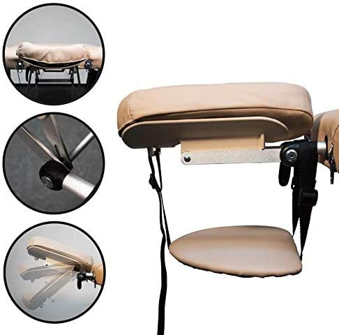 Massunda Comfort light Massageliege - Massagebank - klappbarer Massagetisch - Klappliege - Premium Wellnessliege - hochwertige Kopfstütze - Creme - Image 6