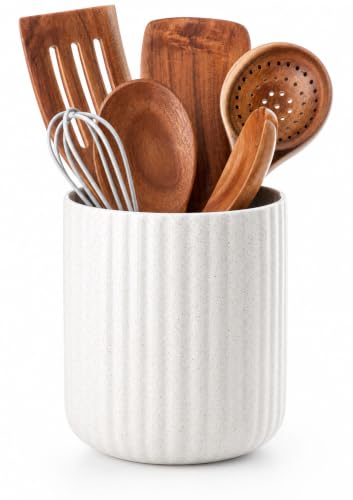 Image of Large Ceramic Utensil Holder, 7.2'' Utensil Crock for Kitchen Counter