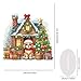 Starnearby DIY Diamond Painting Weihnachten Tisch Deko, 5D Diamant Painting Weihnachten Neu, Diamond Painting Winter Stehend Kunst Set für Anfänger Hausgeschenk Deko (Hundehütte)