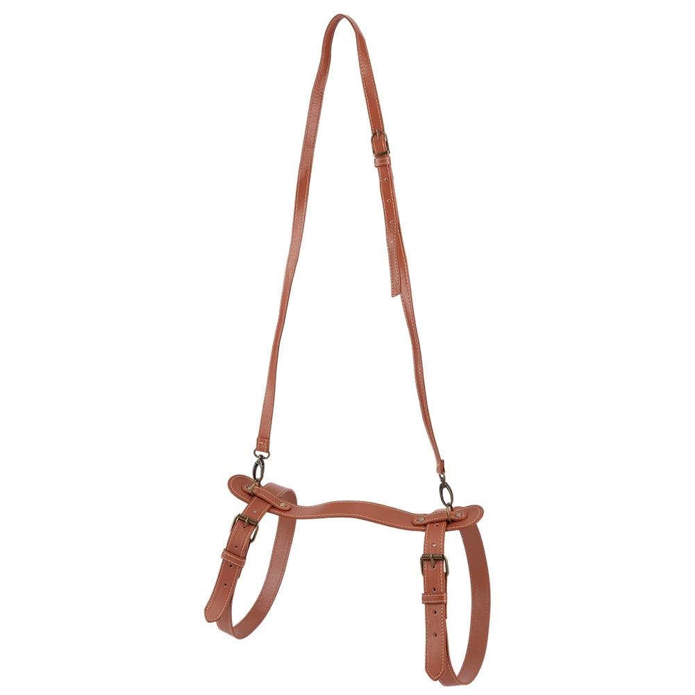 GORGECRAFT 69cm Outdoor Leather Portable Handle Belt Carrier Picnic Blanket Carry Strap Motorcycle Bedroll Straps Holder Adjustable for Camping Travel Rug Yoga Mat Carpet Home Blanket