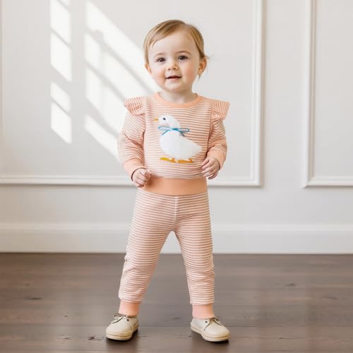 Mubineo Toddler Baby Girl Clothes Cute Ruffle Bowknot Outfits Long Sleeve Sweatshirt Tops Floral Pant Fall Winter Outfit2