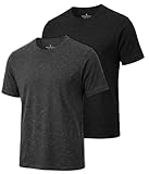 FORVEVO 100% Merino Wool T-Shirt Mens, Wool Short Sleeve Slim Fit Undershirt Base Layer, Soft Lightweight Shirts for Travel Hiking 2 Pack (Multicolor01, XL)